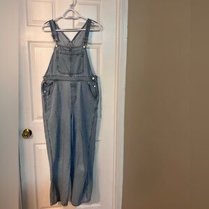 Classic Women's Denim Overalls - Light Blue